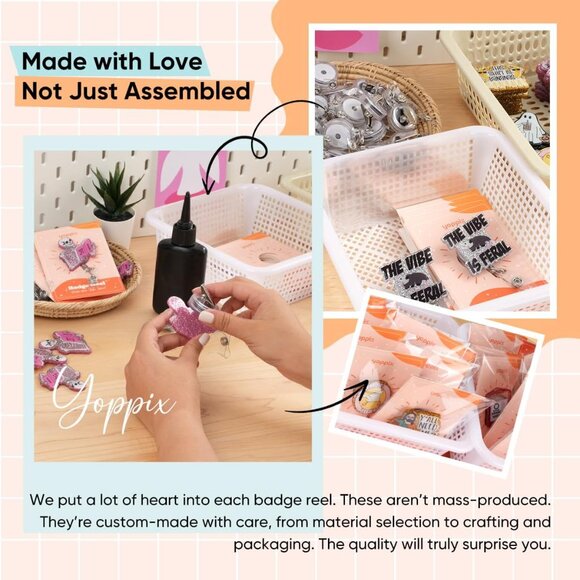 Christmas Badge Reel, Christmas Elf Sparkly Glitter Retractable Badge Reel for N - Picture 3 of 6